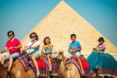 Hurghada: Giza Pyramids Day Trip with Nile Boat Tour Option Tour With Entry Fees, Lunch & Inside Great Pyramid