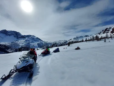Laggio di Cadore: Snowmobile Tour in den Dolomiten