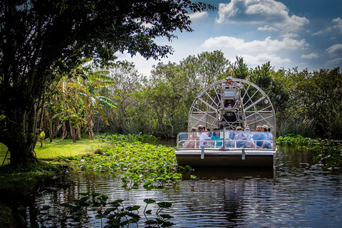 Passeios de aerobarco de meio dia em Everglades e transporte