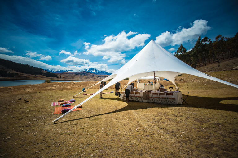 Cusco: Helikoptervlucht over de Heilige Vallei inclusief picknick