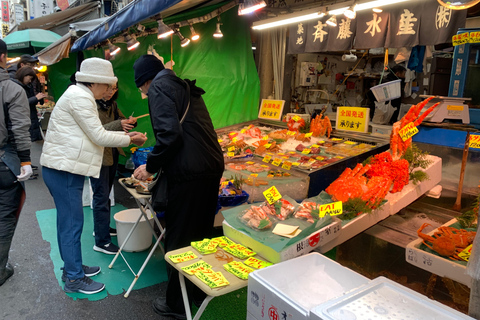 Tokyo : Visite guidée du marché aux poissons et fruits de mer de Tsukiji