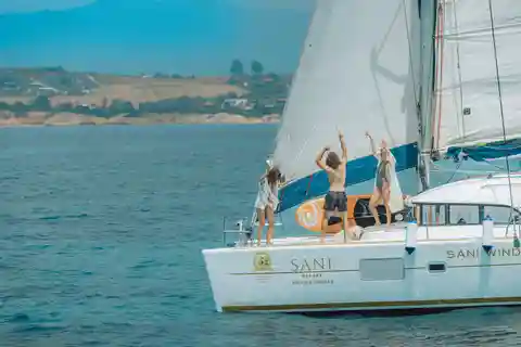 Corfu: Half Day Private Cruise on Lagoon Catamaran