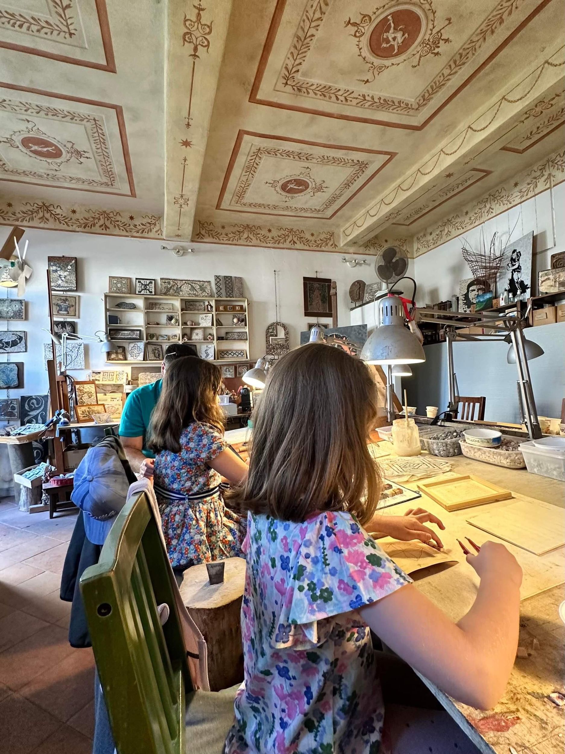 Mosaik-Workshop in Roms Trastevere