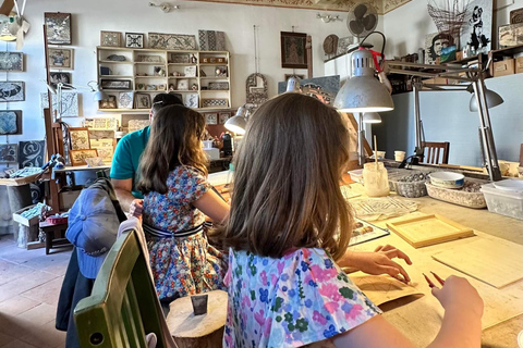 Atelier de fabrication de mosaïques dans le Trastevere à Rome