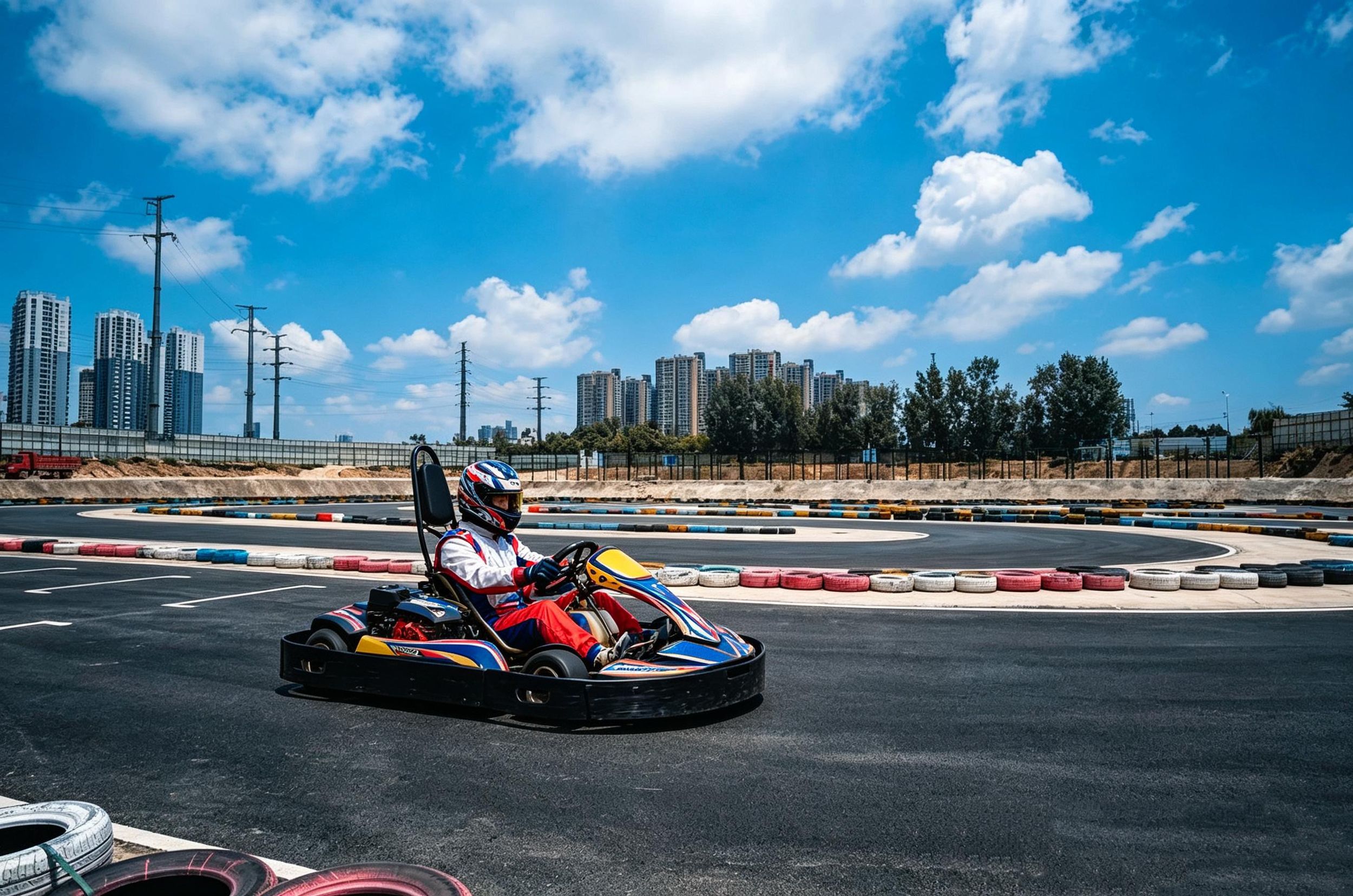 Kunming: Outdoor-Gokart-Erlebnis & lokales Abendessen