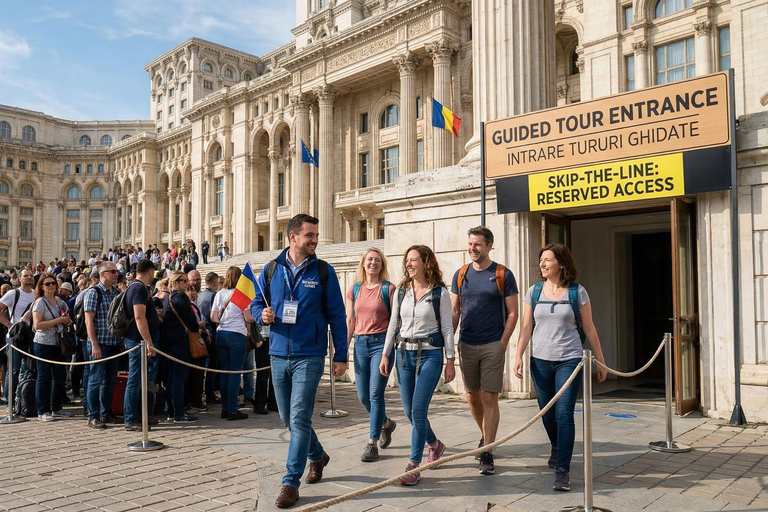 Bucharest Tour Parliament, Ceausescu House & Village Museum Interactive Audio Guide in 24+ languages.