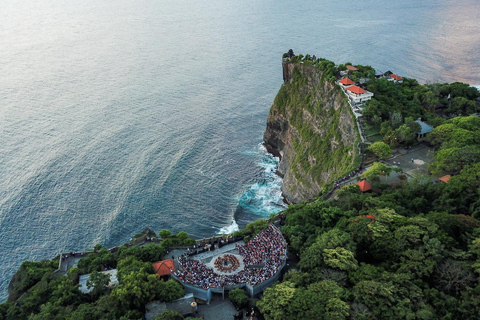 Bali: Ticket de entrada a la Danza del Fuego Kecak y Visita al Templo de UluwatuDanza Kecak con Visita al Templo de Uluwatu - Traslado al Hotel