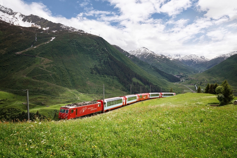 Glacier Express: Scenic routes between St. Moritz & Zermatt Single ticket from Zermatt to St. Moritz (2nd class)