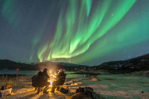 Tromsø: Caccia all&#039;aurora boreale con foto e cibo caldo