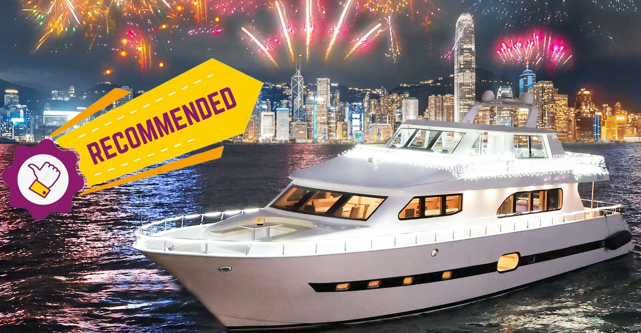 HK: Victoria Harbor Tour & Symphony of Lights (Free Drinks)