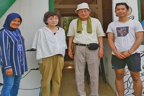 Botanische tuin Jakarta Bogor, rijstterras en waterval