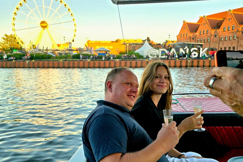 Gdańsk: Eko Rejs po Motławie o zachodzie słońca z Prosecco