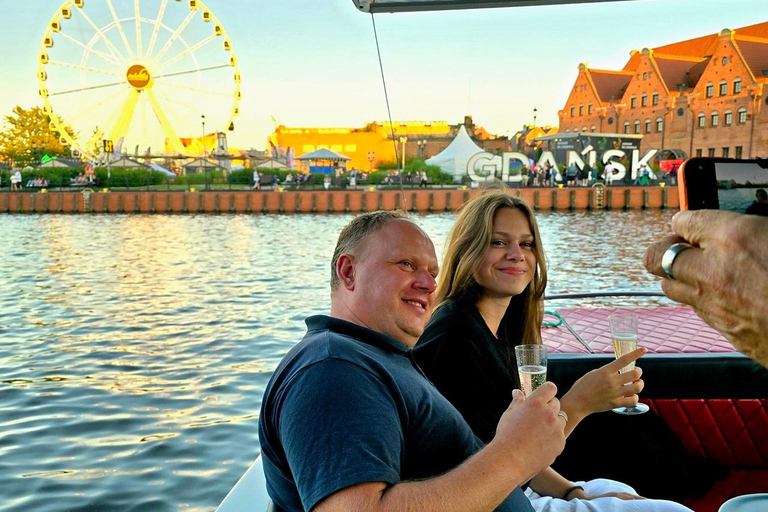 Gdańsk: Eko Rejs po Motławie o zachodzie słońca z Prosecco