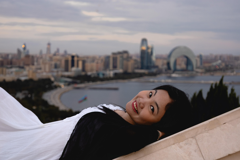 Baku: Panoramic Photoshoot From Highland Park Pick up and Drop off Included
