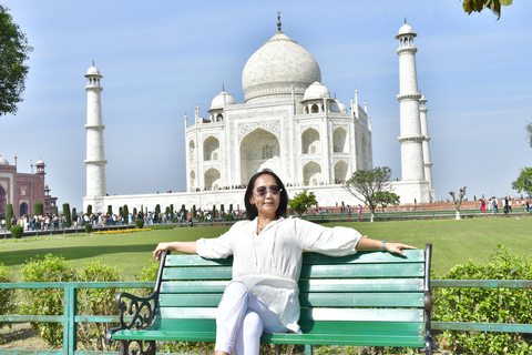 Agra: Skip-the-line Taj Mahal & Agra Fort Tour with Pick-Up Tour with Private Car, Driver and Local Expert Tour Guide