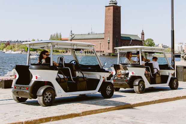 Stockholm: Privat tur i golfbil – 60 och 120 minuter