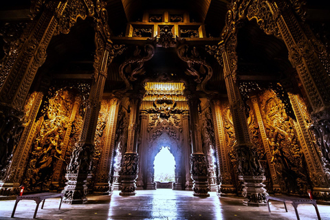 Bangkok & Pattaya Pickup: Evening Sanctuary & Alcazar Show Standard option with Bangkok hotel pickup