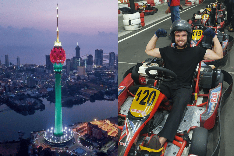 Colombo: Go-Karting and Lotus Tower Dinner with Hotel Pickup