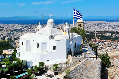 Lake Vouliagmeni Thermal Spa and Lycabettus Panoramic Sunset Sunset Tour