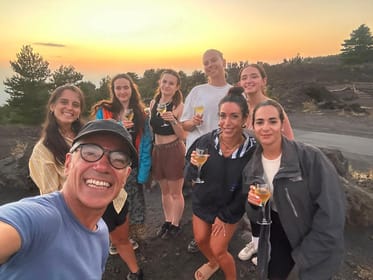 From Catania: Mount Etna Sunset Tour & Etna DOC Wine