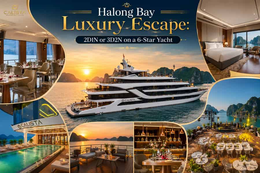 Halong-Bucht: Luxus-Ausflug 2T1N oder 3T2N auf einer 6-Sterne-Yacht. Foto: GetYourGuide Halong-Bucht: Luxus-Ausflug 2T1N oder 3T2N auf einer 6-Sterne-Yacht. Foto: GetYourGuide