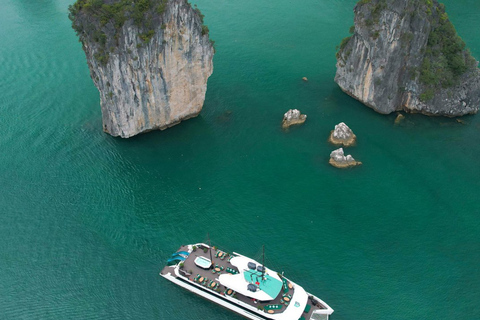 Hanoi:Halong Catamaran 5* Day Cruise,champoline,water slide Without Transfer Service