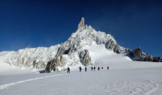 Snowshoeing on Mont Blanc