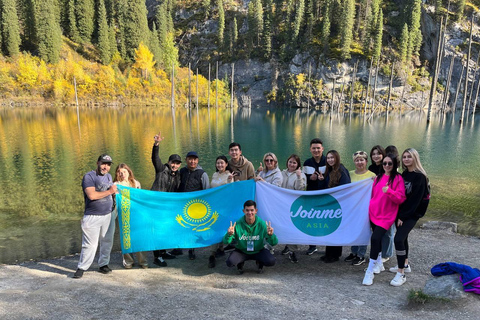 Almaty : Excursion de 2 jours aux lacs Kolsai-Kaindy et au canyon de CharynVisite nocturne de 2 jours avec départ en soirée et séjour de 2 nuits