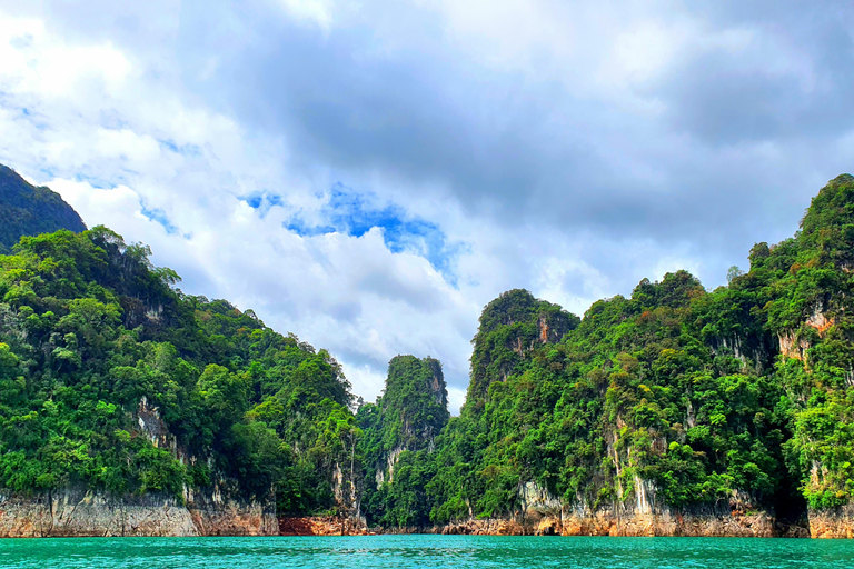Phuket or Anywhere: Private Boat Cheow Lan Lake>Diamond Cave Option 2: From Krabi with Roundtrip Hotel Transfer