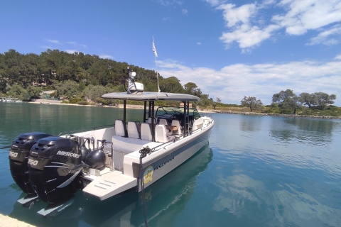 Corfu: privécruise van een hele dag op luxe speedboot