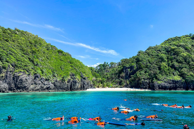 From Phuket: Lazy Snorkel & Explore at Bamboo & Phi Phi