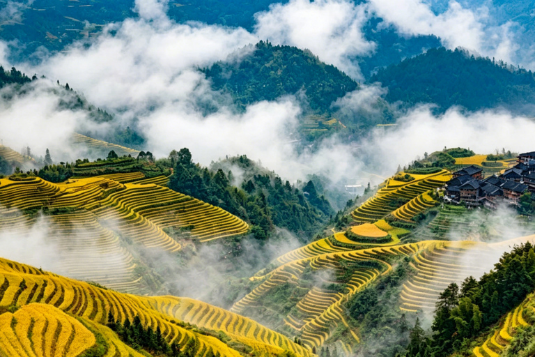 Guilin Longji Rice Terraces and Long Hair Village Tour coach