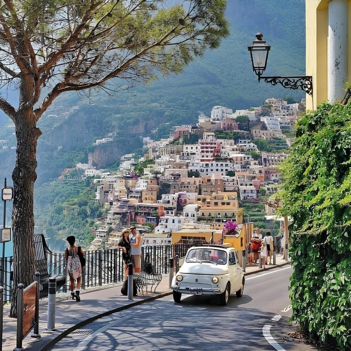Positano: Vintage Fiat 500 private Tour ab Massa Lubrense Positano: Vintage ...