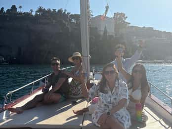 Sorrento: Boat Coastal Cruise with Swim and Limoncello