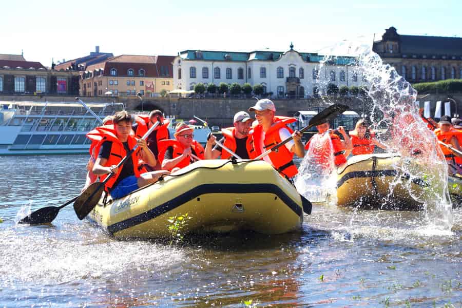 Dresden: Bootstour - Im Schlauchboot von Heidenau nach Dresden - Altstadt. Foto: GetYourGuide Dresden: Bootstour - Im Schlauchboot von Heidenau nach Dresden - Altstadt. Foto: GetYourGuide