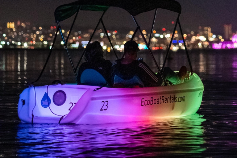 San Diego: Night date on Glow pedal Boat with Downtown views