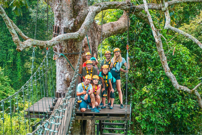 Angkor Zipline och Discover Highlight Angkor Wat med solnedgångPrivat tur