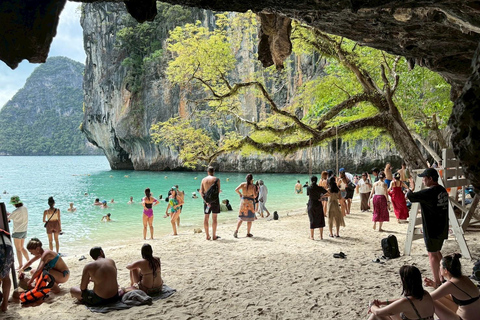 Krabi: Excursión a la isla de Hong en barco de cola larga con opción de kayakTour turístico con kayak