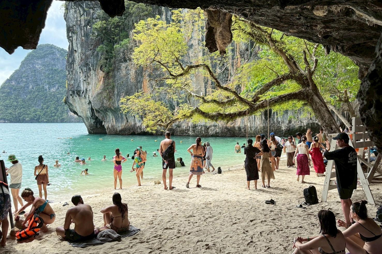 Krabi: Excursión a la isla de Hong en barco de cola larga con opción de kayakTour turístico con kayak