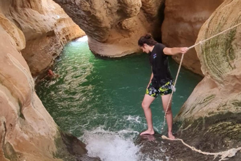 Sharing Tour to Wadi Shab Hike, Swim, Cave, Sinkhole, & Fins Shared Wadi Shab Tour - Meeting at Wadi Shab Parking Area