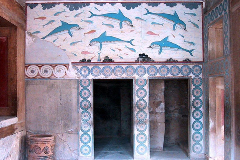 Palais minoen et musée archéologique de Knossos depuis Héraklion