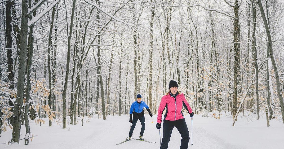 ケベックシティ：メルシエキャンプでのクロスカントリースキー入門