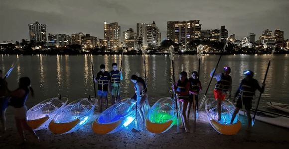 LED Night Kayak Tour in San Juan, Puerto Rico