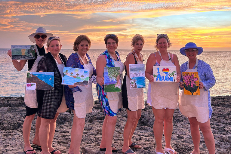 Aruba: Beachside Sip &amp; Paint with Snacks and Wine