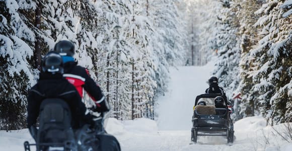 Lapland: Family Snowmobile Safari at Santa Claus Village