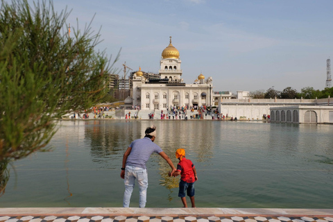 Delhi: tour privato dei templi e dei siti spirituali in 5 oreTour privato senza biglietti d&#039;ingresso