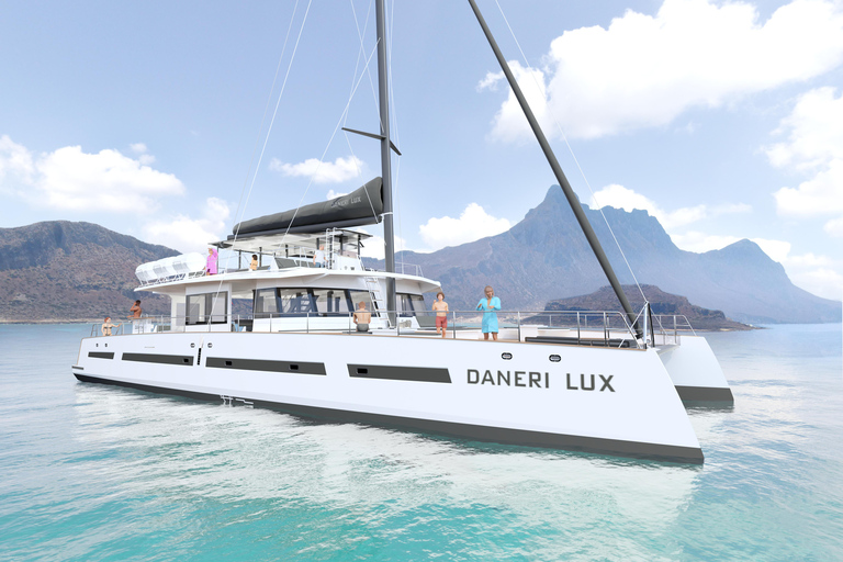 Kissamos : Croisière en catamaran de luxe au coucher du soleil à Balos et GramvousaBillet VIP