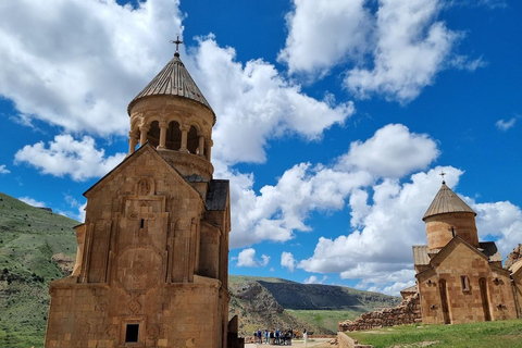 From Yerevan: Tatev, Noravank & Shaki Waterfall Day Trip Group Tour in English Speaking Guide