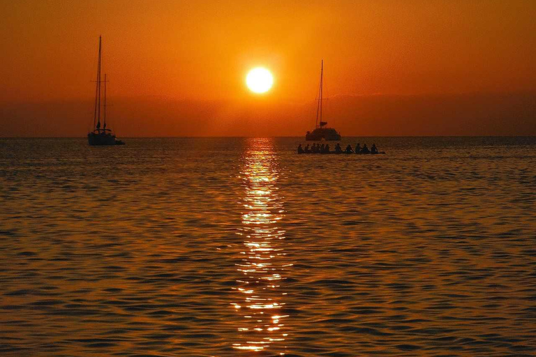 Malaga: Catamaran Sailing Trip with Sunset Option Sunset with Glass of Cava & Net Seating