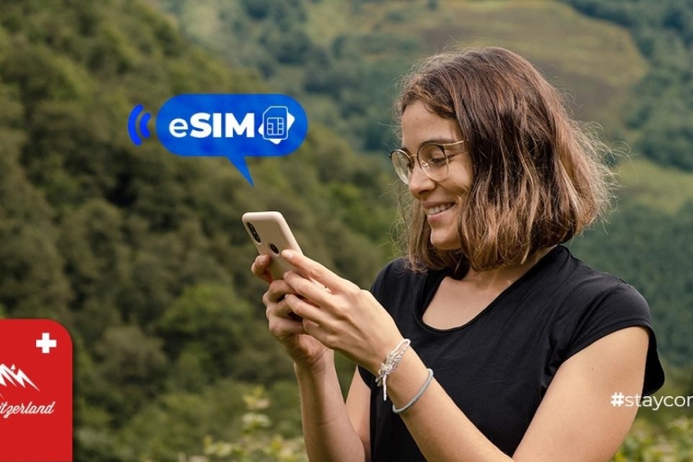 Interlaken / Suiza: Internet en itinerancia con datos eSIM25 GB : 10 Días Plan de Datos Suiza eSIM